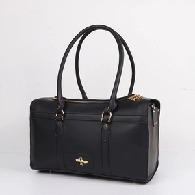 Grand Voyager Carrier in Black dog travel crate,airline approved dog carrier,dog transport bag