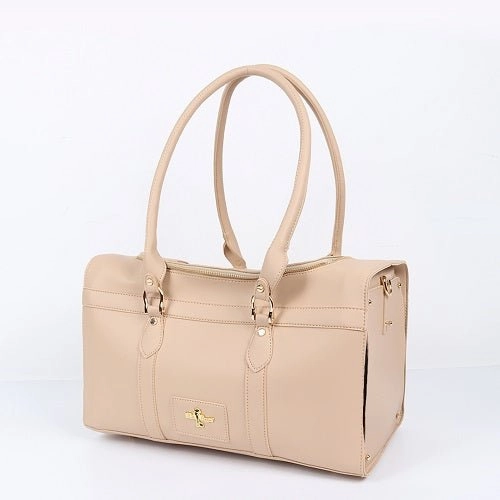 Grand Voyager Carrier in Tan dog travel crate,airline approved dog carrier,dog transport bag