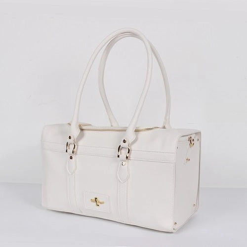 Grand Voyager Carrier in White dog travel crate,airline approved dog carrier,dog transport bag