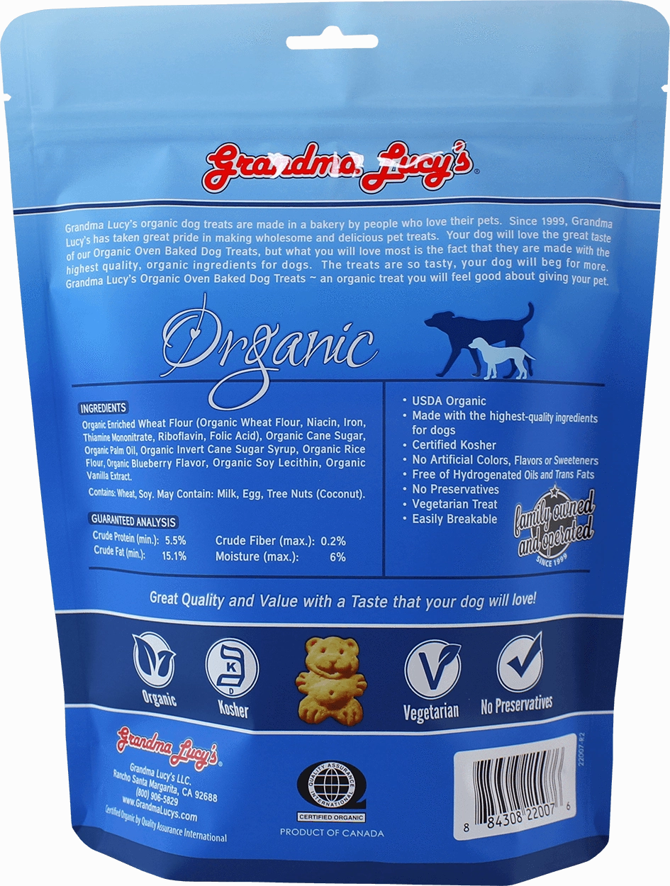 Grandma Lucy's Organic Oven Baked Treats - Blueberry 14oz Bag