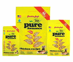 Grandma Lucy's Pureformance - Chicken frozen pet food,frozen raw meals,dog frozen nuggets