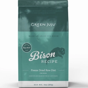 Green Juju Bison Recipe Grain-Free Freeze-Dried Raw Dog Food 14oz horse supplement horse vitamins animal probiotics livestock digestive aid horse immune booster