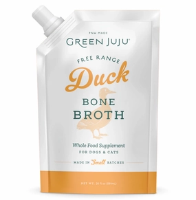Green Juju Duck Bone Broth frozen raw dog food,raw patties for dogs,raw diet dog food