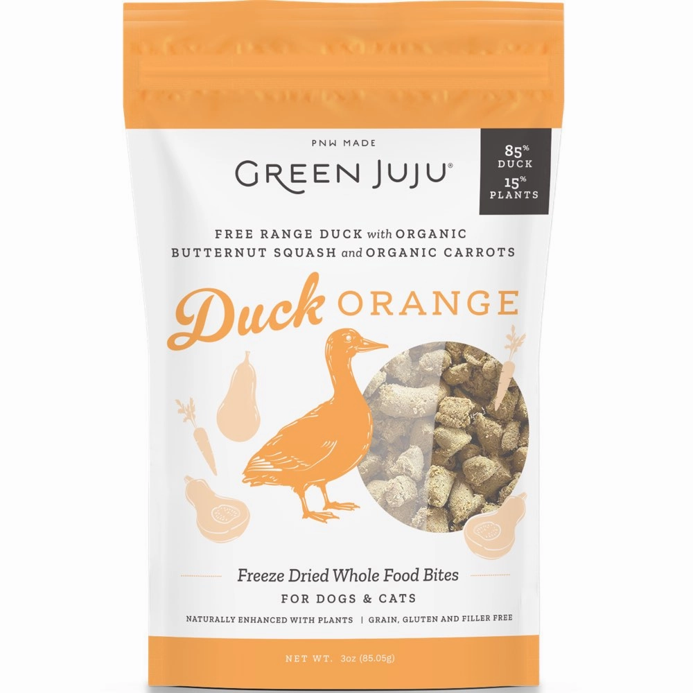 Green Juju Duck Orange Grain-Free Freeze-Dried Raw Treats & Food Toppers For Cats & Dogs horse supplement horse vitamins animal probiotics livestock digestive aid horse immune booster