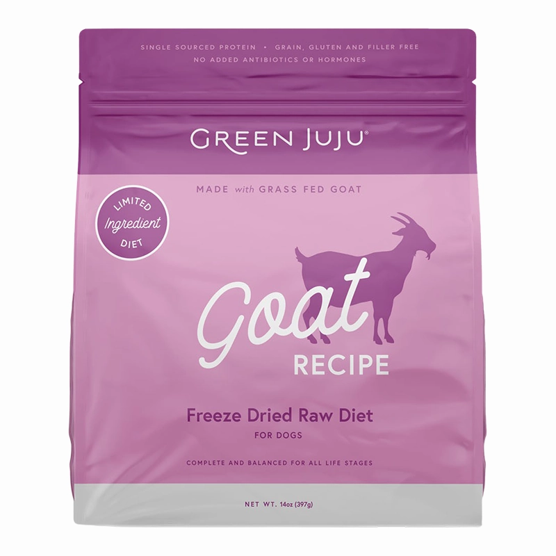 Green Juju Freeze-Dried Dog Food - Goat Recipe 14oz bag frozen pet food,frozen raw meals,dog frozen nuggets