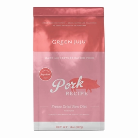 Green Juju Freeze-Dried Dog Food - Pork Recipe 14oz bag frozen pet food,frozen raw meals,dog frozen nuggets