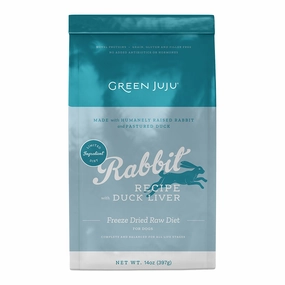 Green Juju Freeze-Dried Dog Food - Rabbit Recipe with Duck Liver 14oz bag frozen pet food,frozen raw meals,dog frozen nuggets