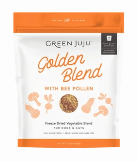 Green Juju Freeze-Dried Golden Blend with Bee Pollen puppy food,chew toy for puppies,small dog treats