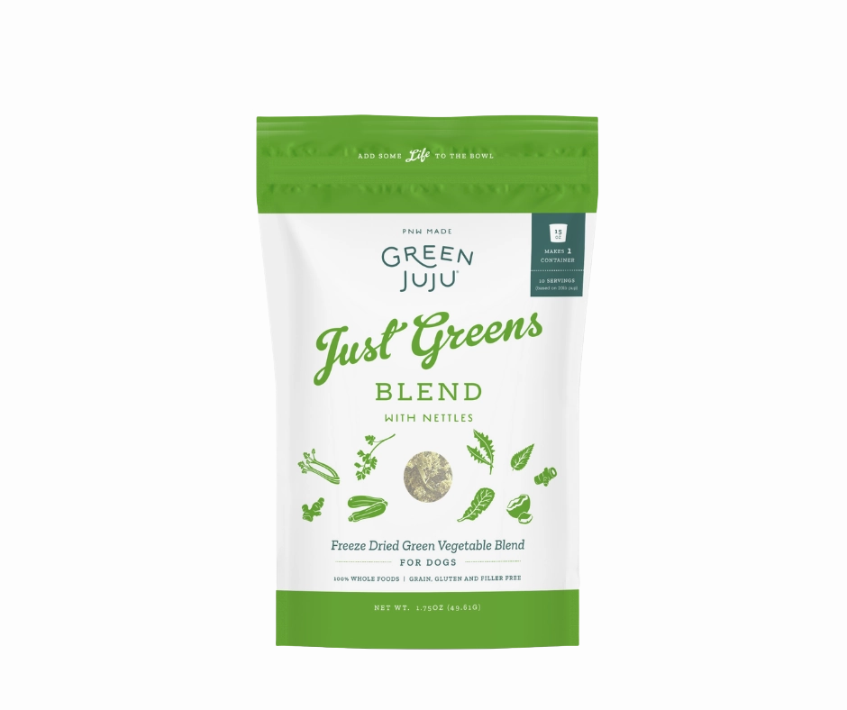 Green Juju Freeze-Dried Just Greens Blend with Nettles puppy food,chew toy for puppies,small dog treats