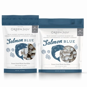 Green Juju Freeze-Dried Whole Food Bites - Salmon Blue puppy food,chew toy for puppies,small dog treats