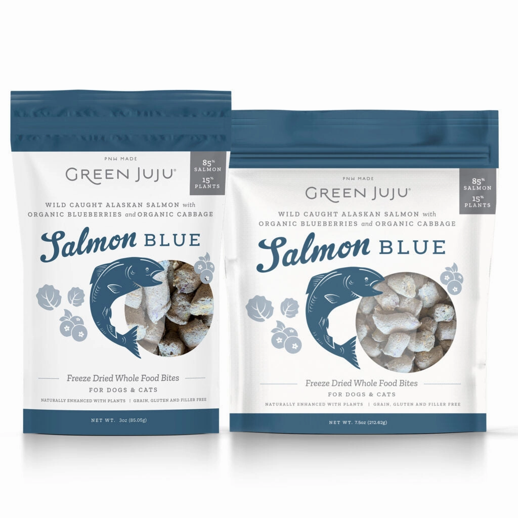 Green Juju Freeze-Dried Whole Food Bites - Salmon Blue puppy food,chew toy for puppies,small dog treats