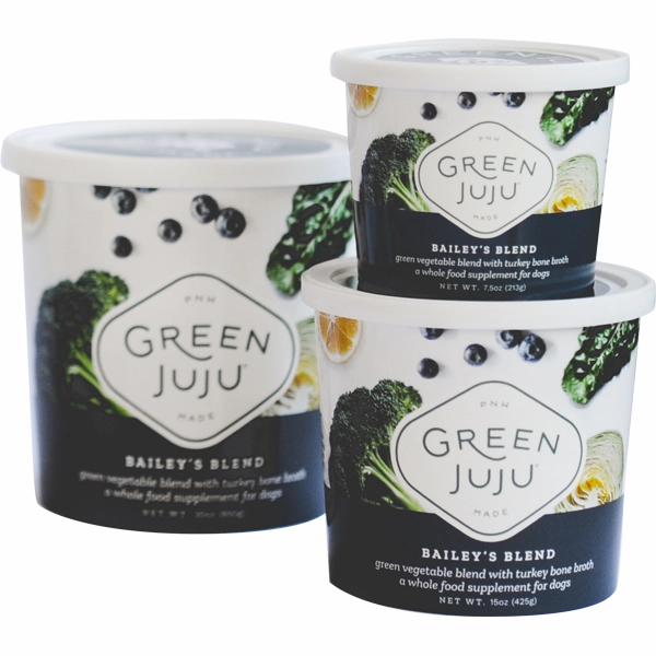 Green Juju Frozen Blends - Bailey's Blend puppy food,chew toy for puppies,small dog treats