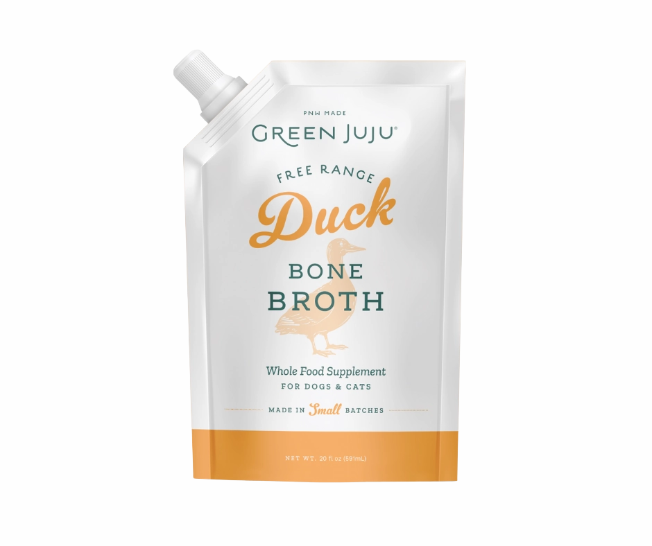 Green Juju Frozen Bone Broth Duck 20oz puppy food,chew toy for puppies,small dog treats