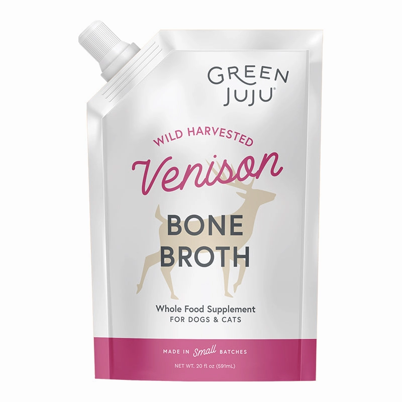Green Juju Frozen Bone Broth Venison 20oz puppy food,chew toy for puppies,small dog treats