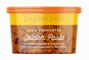 Green Juju Frozen Fermented Blends - Lua's Golden Paste 6oz Tub puppy food,chew toy for puppies,small dog treats