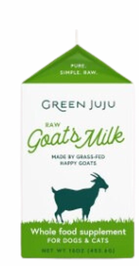 Green Juju Frozen Raw Goat Milk 16oz puppy food,chew toy for puppies,small dog treats