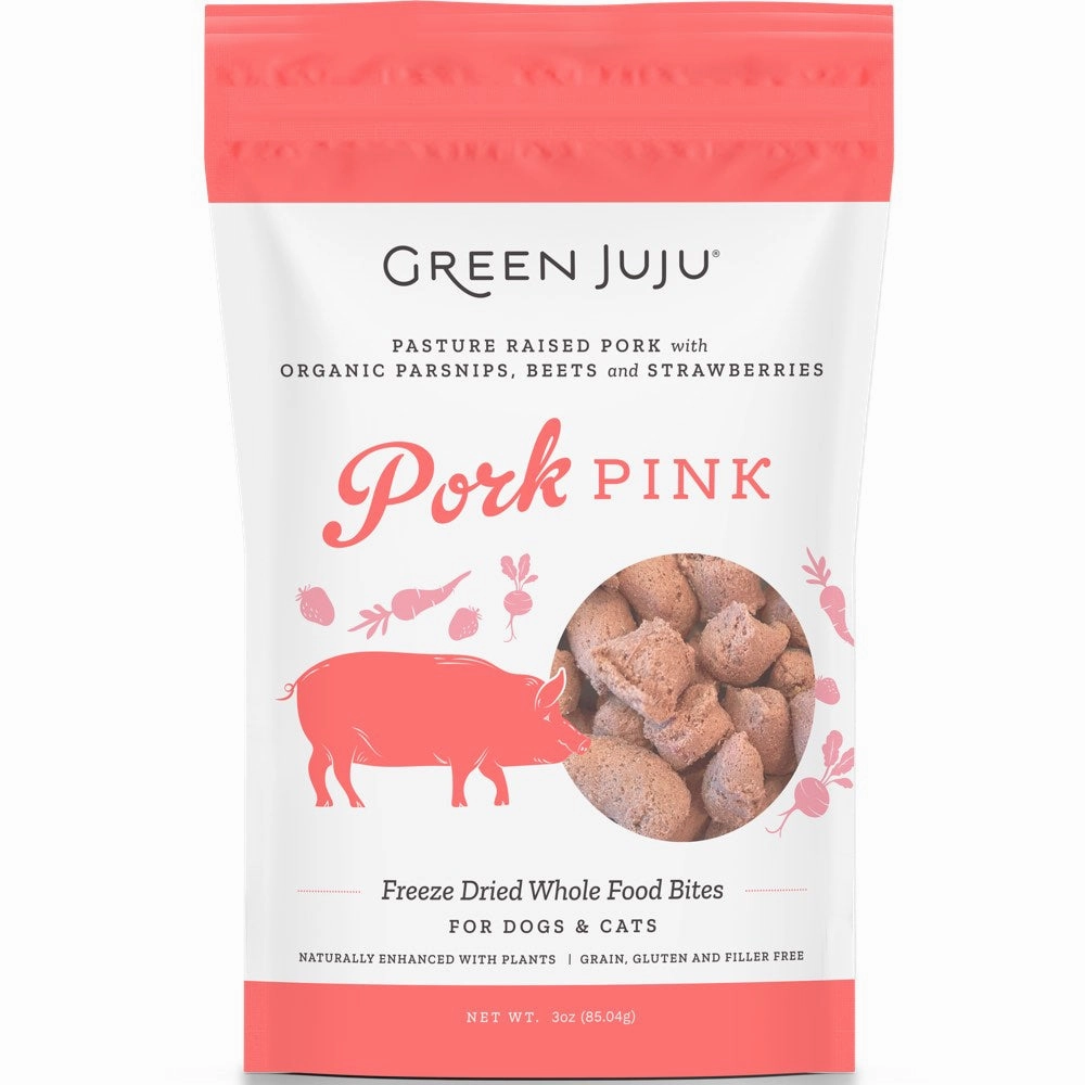 Green Juju Pork Pink Grain-Free Freeze-Dried Raw Treats & Food Toppers For Cats & Dogs horse supplement horse vitamins animal probiotics livestock digestive aid horse immune booster
