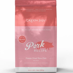 Green Juju Pork Recipe Grain-Free Freeze-Dried Raw Dog Food 14oz horse supplement horse vitamins animal probiotics livestock digestive aid horse immune booster