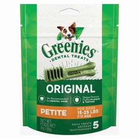 Greenies Dog Dental Chews Petite 3oz - 5pcs dental dog chews,vet approved chews,teeth cleaning treats