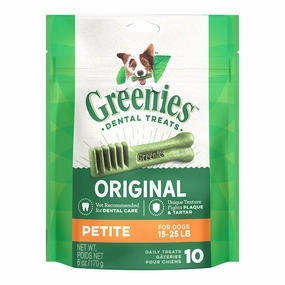 Greenies Dog Dental Chews Petite 6oz - 10pcs dental dog chews,vet approved chews,teeth cleaning treats