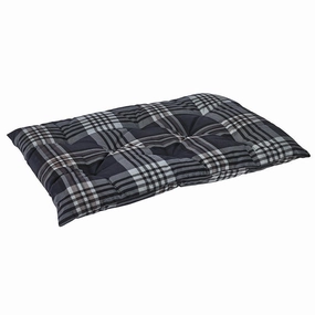 Greystone Tartan Microvelvet Tufted Cushion Dog Crate Mat crate mat,memory foam pad,dog bed cushion