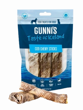 Gunni's Dog Treats Cod Chewy Sticks 3pk pet id tag,personalized dog tag,engraved cat id