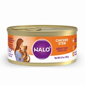 Halo Holistic Grain Free Adult Chicken Stew Canned Cat Food cat toys and food,complete cat care,all in one cat kit