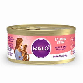 Halo Holistic Grain Free Adult Salmon Stew Canned Cat Food cat supplies,cat essentials,cat accessories