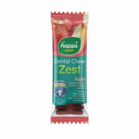 Happi Skippi Dental Chew Zest Apple 25g dental dog chews,vet approved chews,teeth cleaning treats