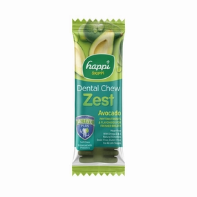 Happi Skippi Dental Chew Zest Avocado 25g dental dog chews,vet approved chews,teeth cleaning treats