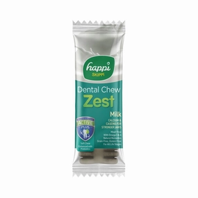 Happi Skippi Dental Chew Zest Milk Petite 25g dental dog chews,vet approved chews,teeth cleaning treats