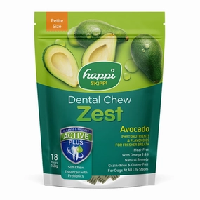 Happi Skippi (Doggy) Zest Petite Avocado Dental Dog Chew 150g dog dental kit,pet toothbrush,dog oral care