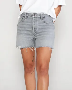 Haven Slouch Denim Short In Grey