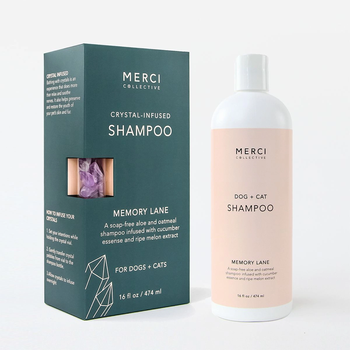 Healing Crystal Infused Dog Shampoo Amethyst dog brush,grooming comb,pet trimming kit
