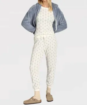 Heart Classic Thermal Set With Jogger In Vintage White