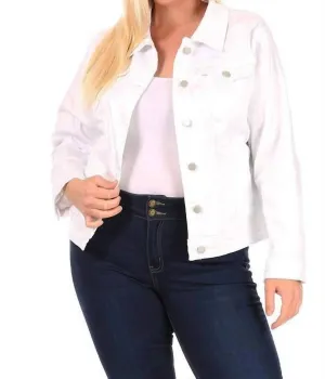 Here We Go Denim Jacket In White