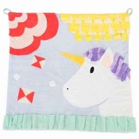 Hey Cuzzies Unicorn PlayQuilt Dreamers Interactive Dog Toy Mat orthopedic dog bed,large dog bed,washable dog bed