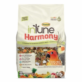 Higgins Intune Harmony Conure & Cockatiel 2lb bird seed mix,small bird food,parakeet pellets