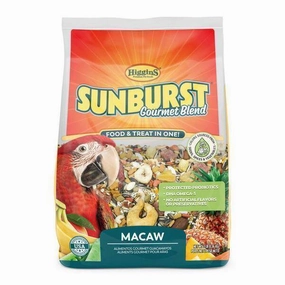 Higgins Sunburst Gourmet Blend Macaw 3lb bird seed mix,small bird food,parakeet pellets
