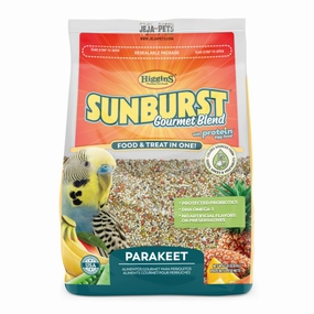 Higgins Sunburst Gourmet Blend Parakeet 2lb bird seed mix,small bird food,parakeet pellets