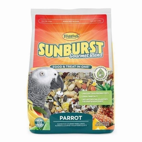 Higgins Sunburst Gourmet Blend Parrot 3lb bird seed mix,small bird food,parakeet pellets
