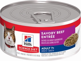 Hill's Science Diet Adult 7  Savory Beef Entree Canned Cat Food cat toys and food,complete cat care,all in one cat kit