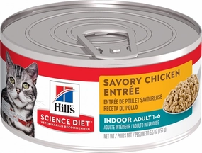 Hill's Science Diet Adult Indoor Savory Chicken Entree Canned Cat Food cat toys and food,complete cat care,all in one cat kit