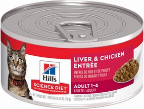 Hill's Science Diet Adult Liver & Chicken Entree Canned Cat Food cat toys and food,complete cat care,all in one cat kit