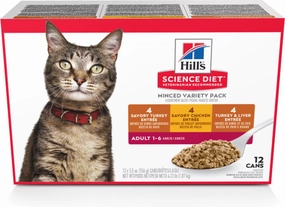 Hill's Science Diet Adult Savory Entree Variety Pack Canned Cat Food cat supplies,cat essentials,cat accessories