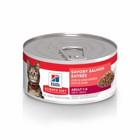 Hill's Science Diet Adult Savory Salmon Entree Canned Cat Food cat supplies,cat essentials,cat accessories