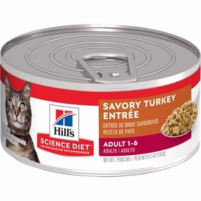 Hill's Science Diet Adult Savory Turkey Entree Canned Cat Food cat toys and food,complete cat care,all in one cat kit