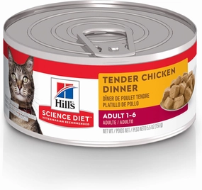 Hill's Science Diet Adult Tender Chicken Dinner Canned Cat Food cat toys and food,complete cat care,all in one cat kit