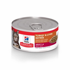 Hill's Science Diet Adult Turkey & Liver Entree Canned Cat Food cat toys and food,complete cat care,all in one cat kit