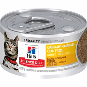 Hill's Science Diet Adult Urinary & Hairball Control Savory Chicken Canned Cat Food cat supplies,cat essentials,cat accessories